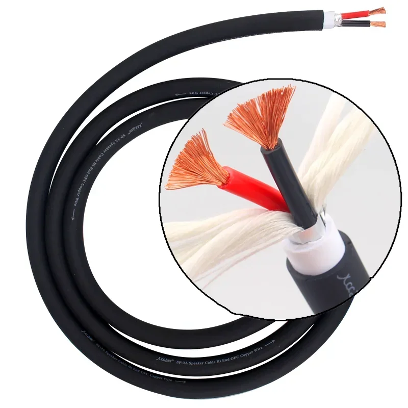 

HiFi Speaker Cable 2Cores OFC Copper Bulk Audio Line DIY Decoder Home Theater Amplifier Loudspeaker Wire