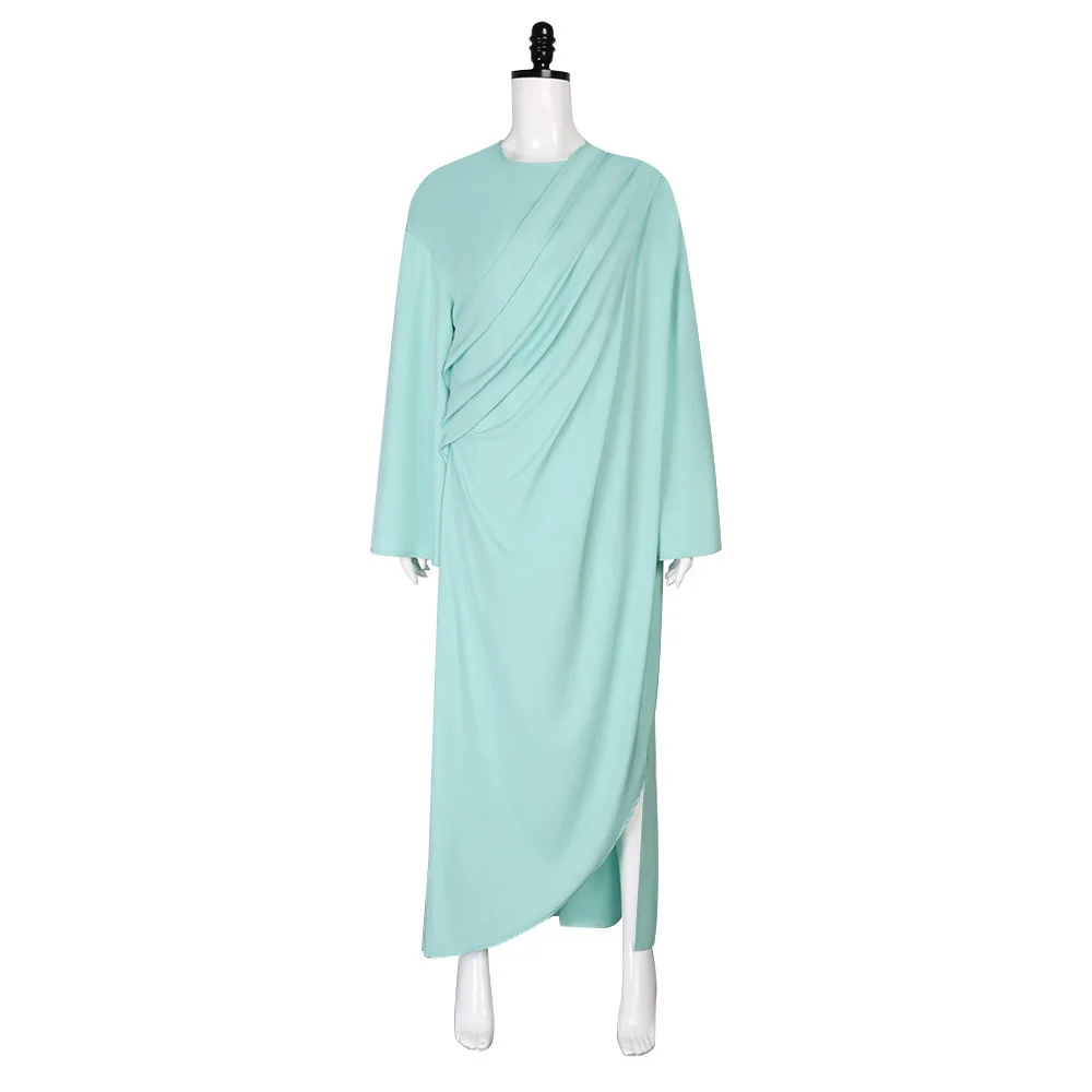 

Liberty Statue Cosplay Blue Long Robe Dresses Halloween Ancient Roman Performance Costume Independence Day Cosplay Cloak