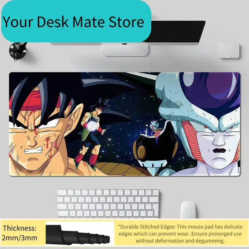

Коврик для мыши из кожи «Аниме Драгонболл» с героями Сон Гоку, Вегетой, Мастера Роши и Драконом, увеличенный размер, с прошитыми краями, для стола
