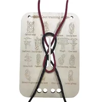 16 Practical Knots Wooden Training Board Outdoor Rope Tying Life Saving Skill Practice Tool for Camping Hiking Rescue Survival 5