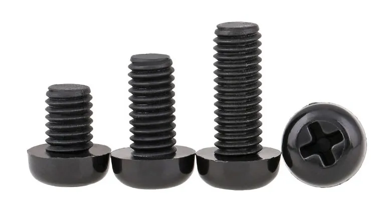 5/50PCS M2 M2.5 M3 M4 M5 M6 M8 Metric Threaded White/Black Nylon Plastic Cross Pan Head Cross Round Screw Bolt 4mm-60mm
