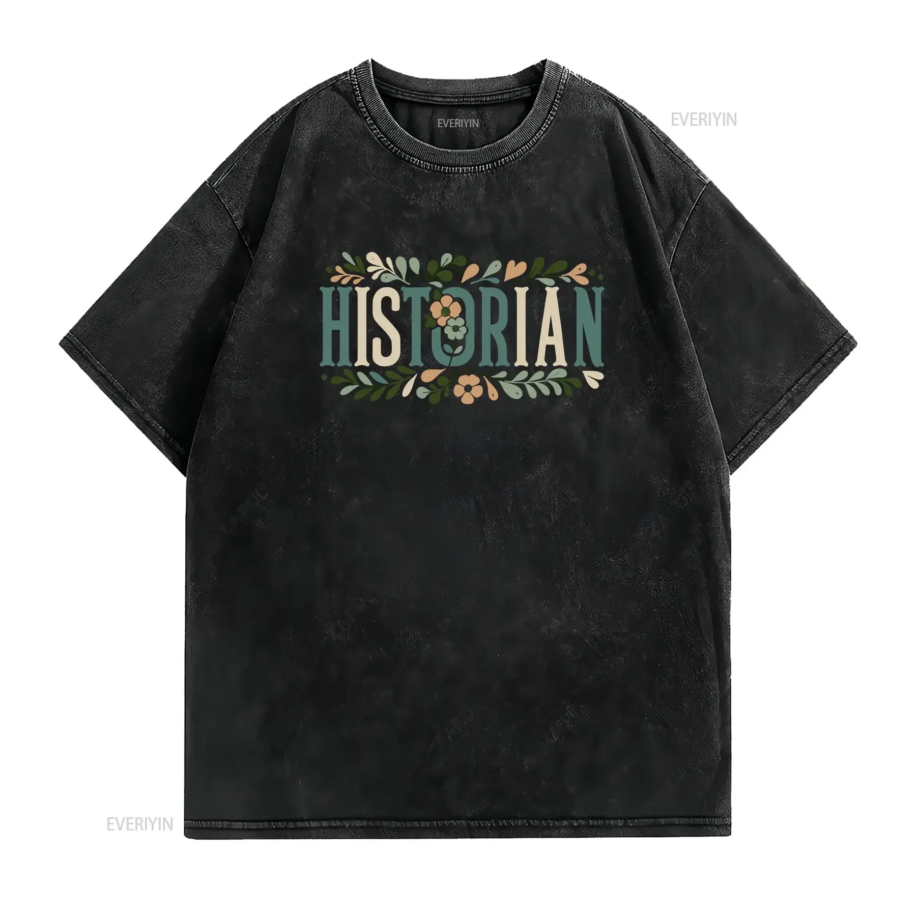Historian T Shirt History Teacher Academic Research Book Lover vintage Washed Casual Stylish Unisex Comfortable