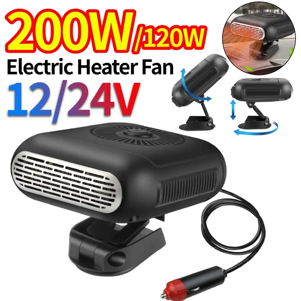 

Universal Car Heater Fan 12V 120W 24V 200W Auto Windshield Anti-Fog Electric Heating Dryer Defogging Demister Defroster