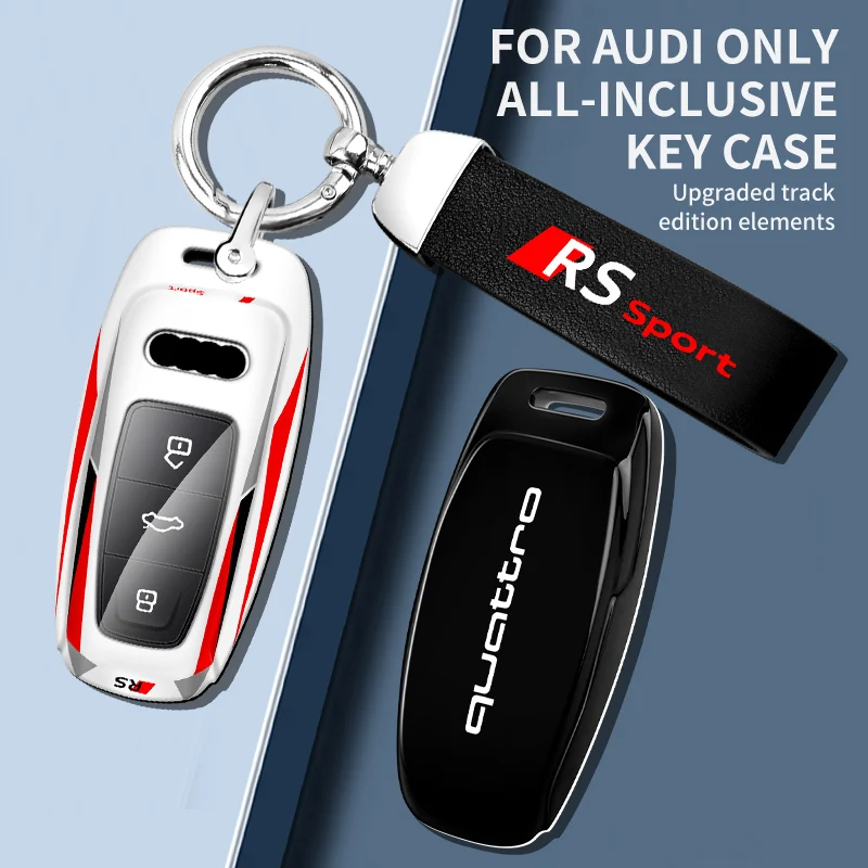 

ABS Car Remote Key Case Cover Shell Fob for Audi A3 A4 B9 A6 A7 4K A8 E-tron Q5 Q8 C8 D5 SQ8 Key Protection Bag Accessories