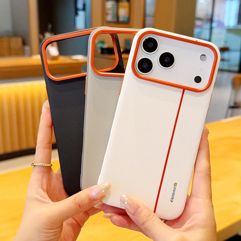For iPhone 17 Pro Max 17 Air Case Luxury PU Leather Colored 