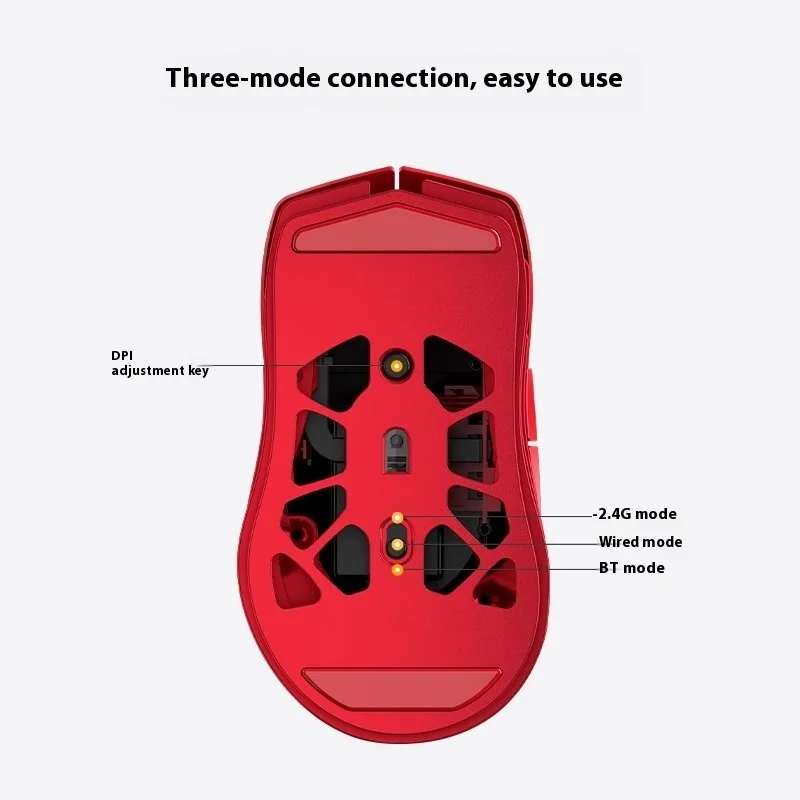 Ajazz M259 Magnesium Aluminum Alloy Mouse Bluetooth Wireless The Third Mock Examination Lightweight Design Paw3395 Game Mouse