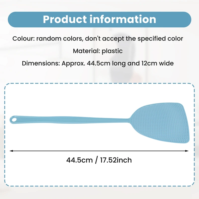 Fly Swatter 10 Pack Plastic Long Handle Fly Swat Manual Swat Pest Control For Flies And Mosquito Multi-Color Random-ABSW
