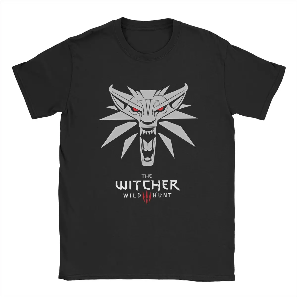 The Witchers Video Game Men's T Shirt Wild Hunt Unique Tee Shirt Short Sleeve Crew Neck T-Shirts Pure Cotton Party merch