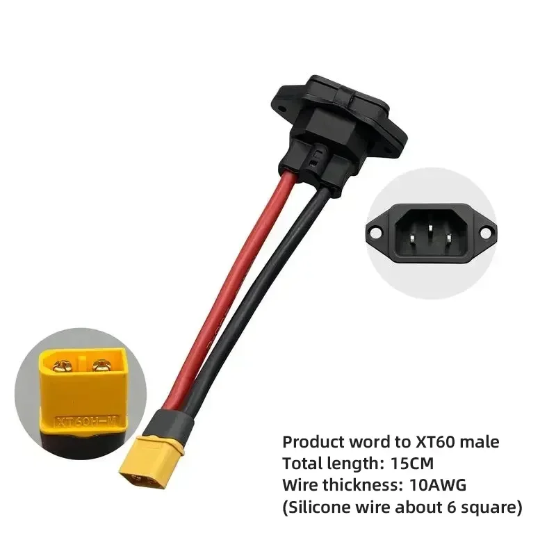 XT60/XT90 Männlich Weiblich Stecker auf 3pin Steckdose XT60 XT90 Batterie Auto Ladekabel Stecker Neue Energie E-bike Ladekabel