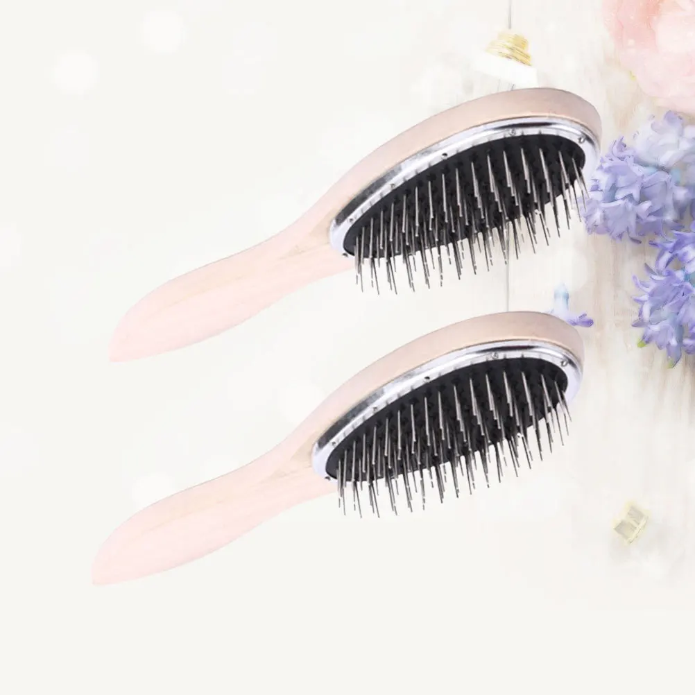 

2pcs Nylon Hair Combs For Women Ergonomic Handle Detangling Comb Skin-Friendly Shine Frizz Control Long Short Curly Hair Daily