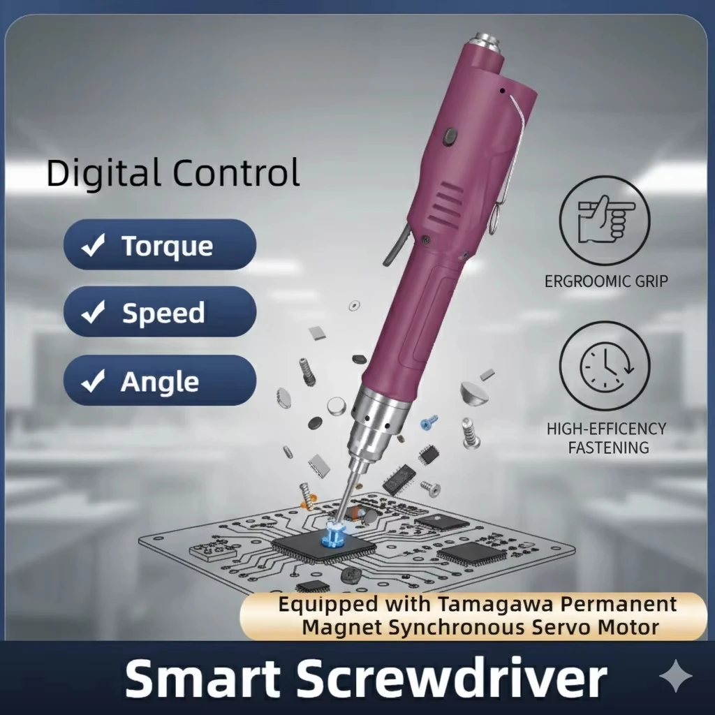 Aierte 90W Smart Servo Brushless Motor Electric Screwdriver System 5% Torque Precision 1-5000 RPM Industrial Handheld