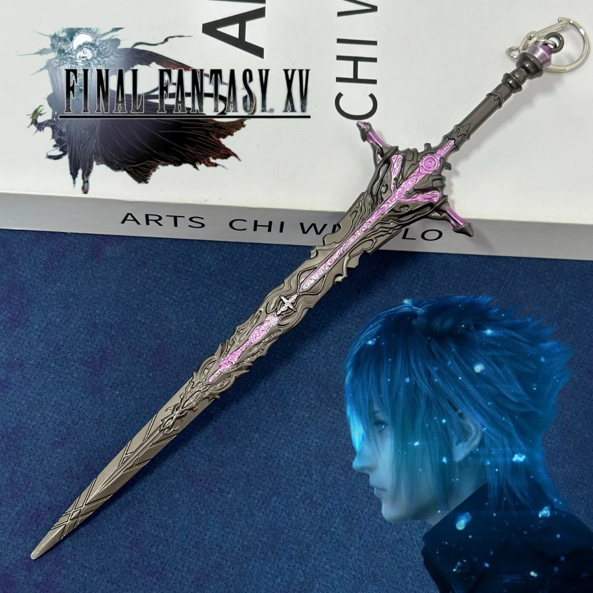 Espada Katana de Metal de 8.6 Pulgadas, Réplica de la Espada Durandal de Final Fantasy, Tamaño Real, Original, Cuchillo de Anime, Katana Japonesa, Juguete de Regalo