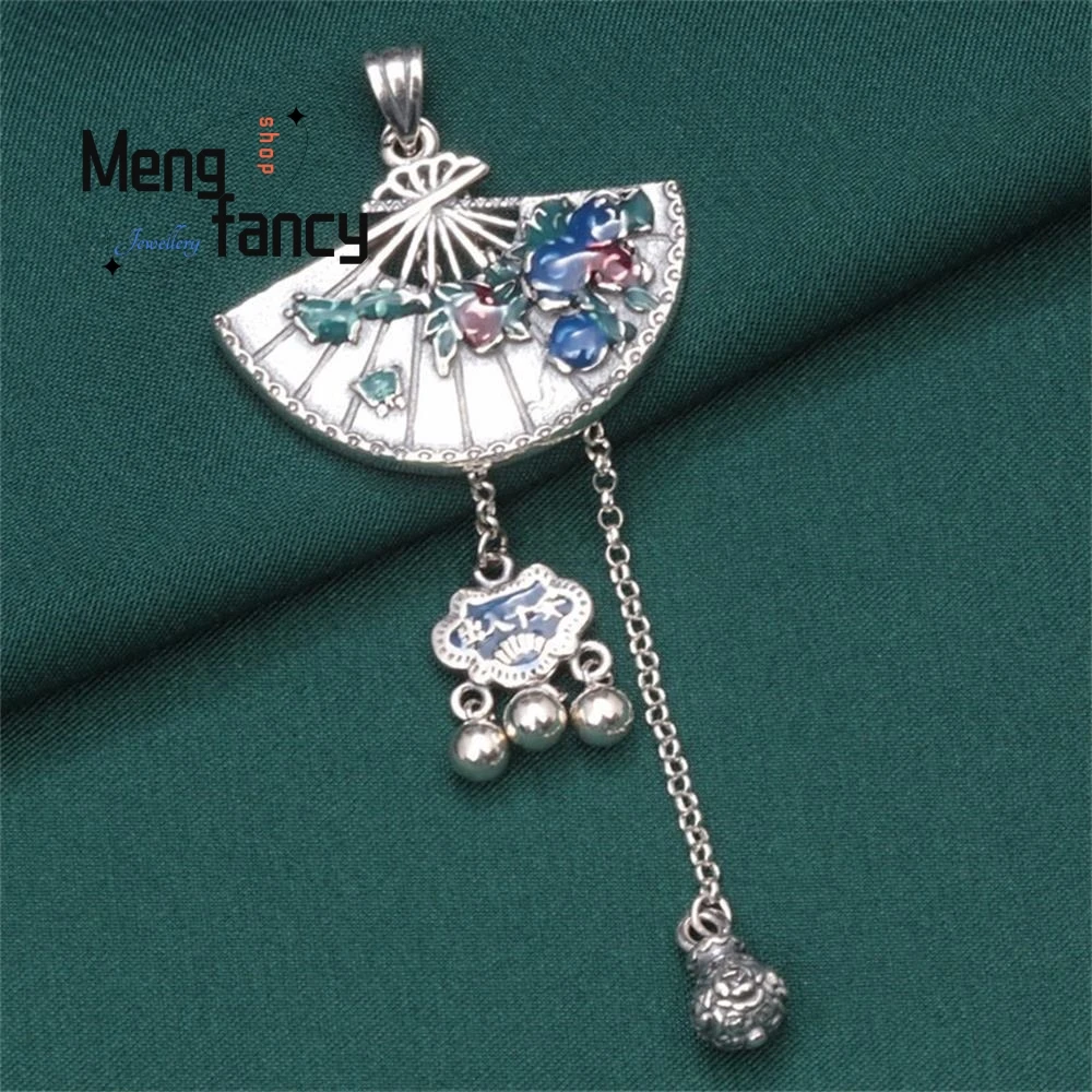 

Fan Long Fringe Money Bag Ruyi Lock Pendant Retro Glue Process Exquisite High-grade Handicraft Luxury Quality Fashion Jewelry