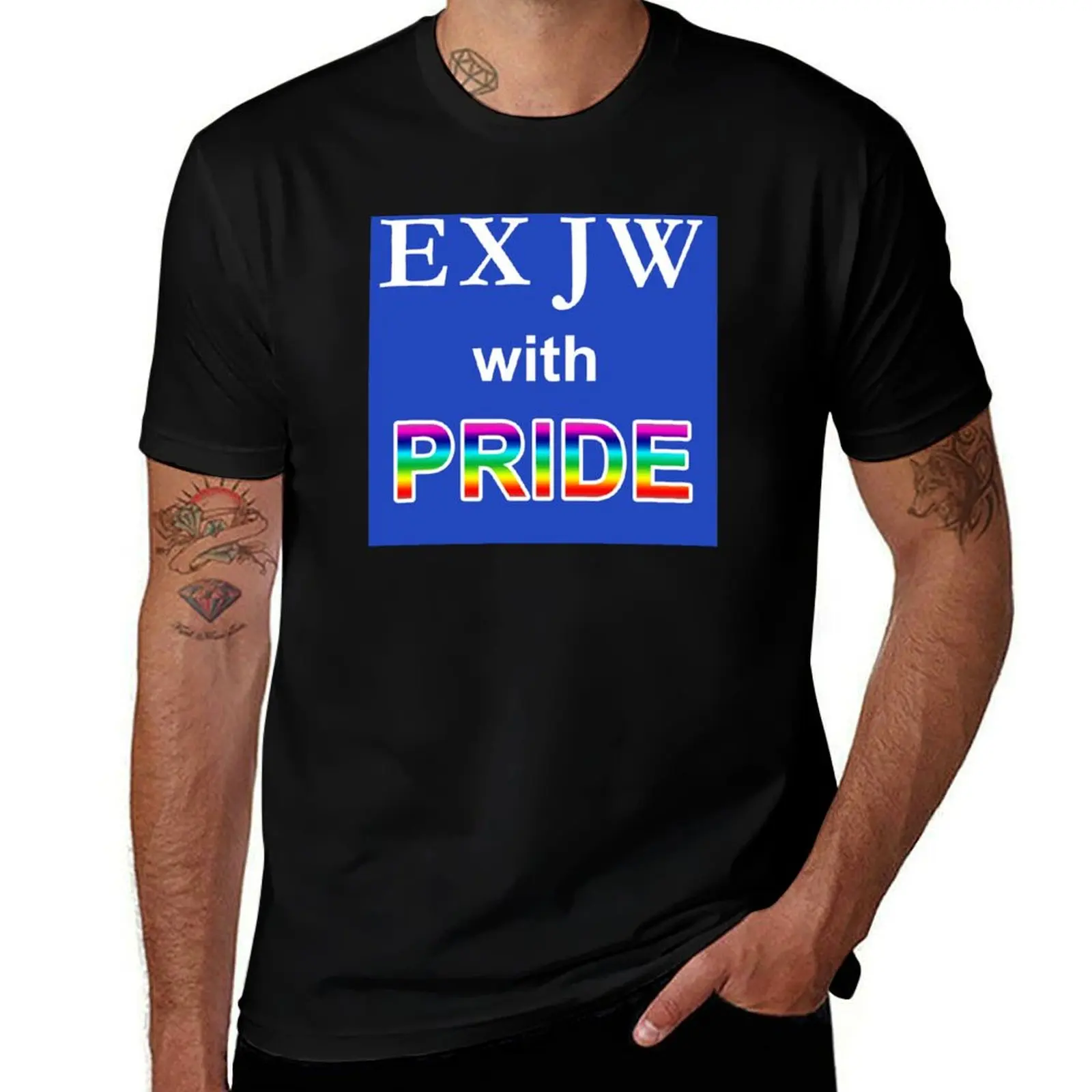 Ex JW with PRIDE - T-shirt Ex jehovahs witness, tenue quotidienne basique, t-shirt à manches courtes