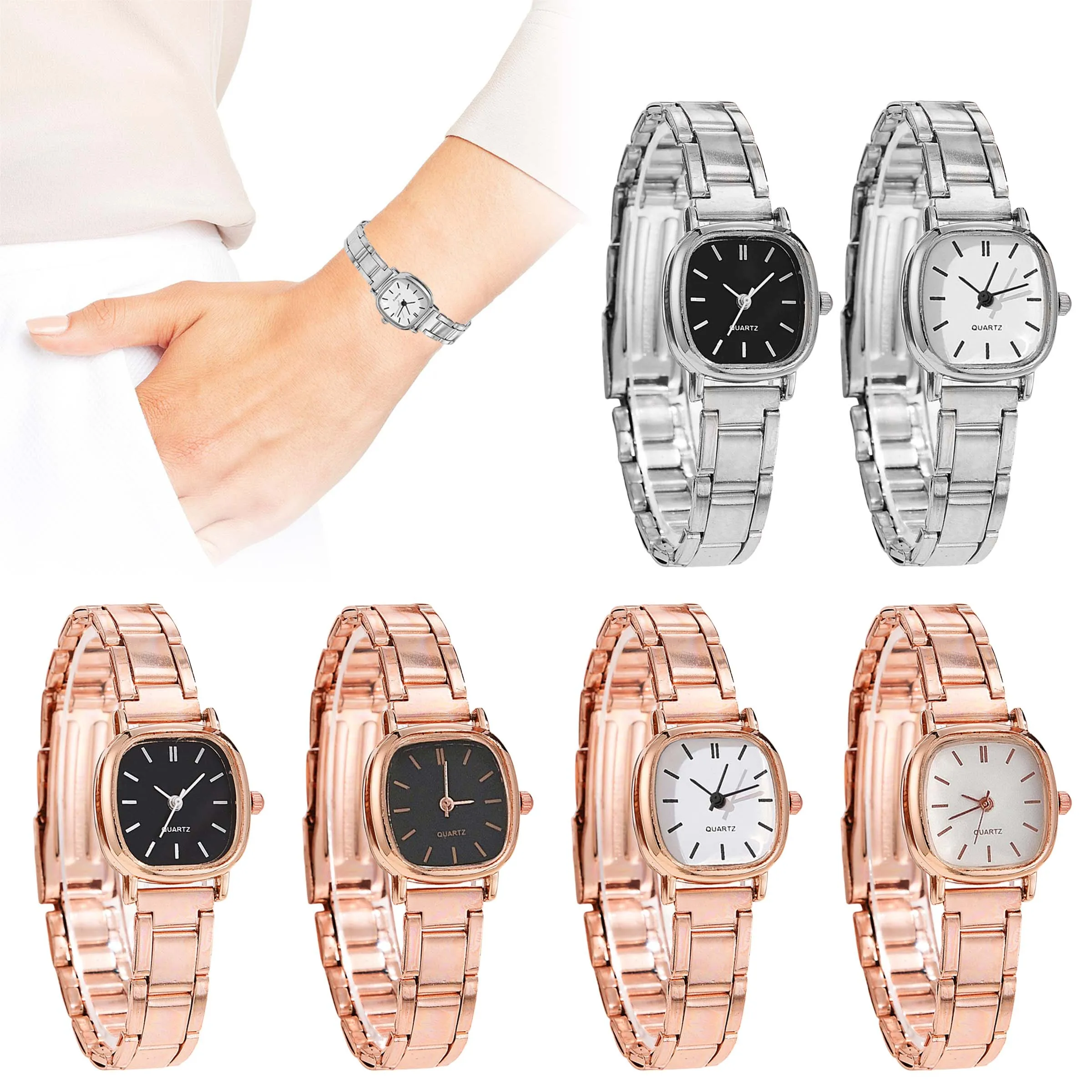 

New Hot Women's Quartz Analog Wrist Watch Multi-Function Modern Steel Strap Watches for Women Working and Office