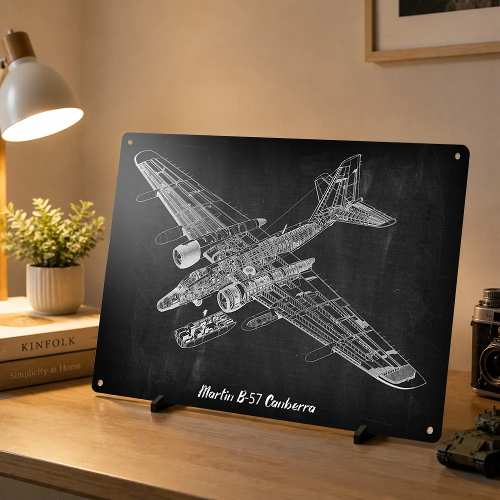 Martin B57 Canberra Metal Poster Perfect Gift for Fans Lovers Customized Wall Art Metal Sign for Interior Home Decor Living Room