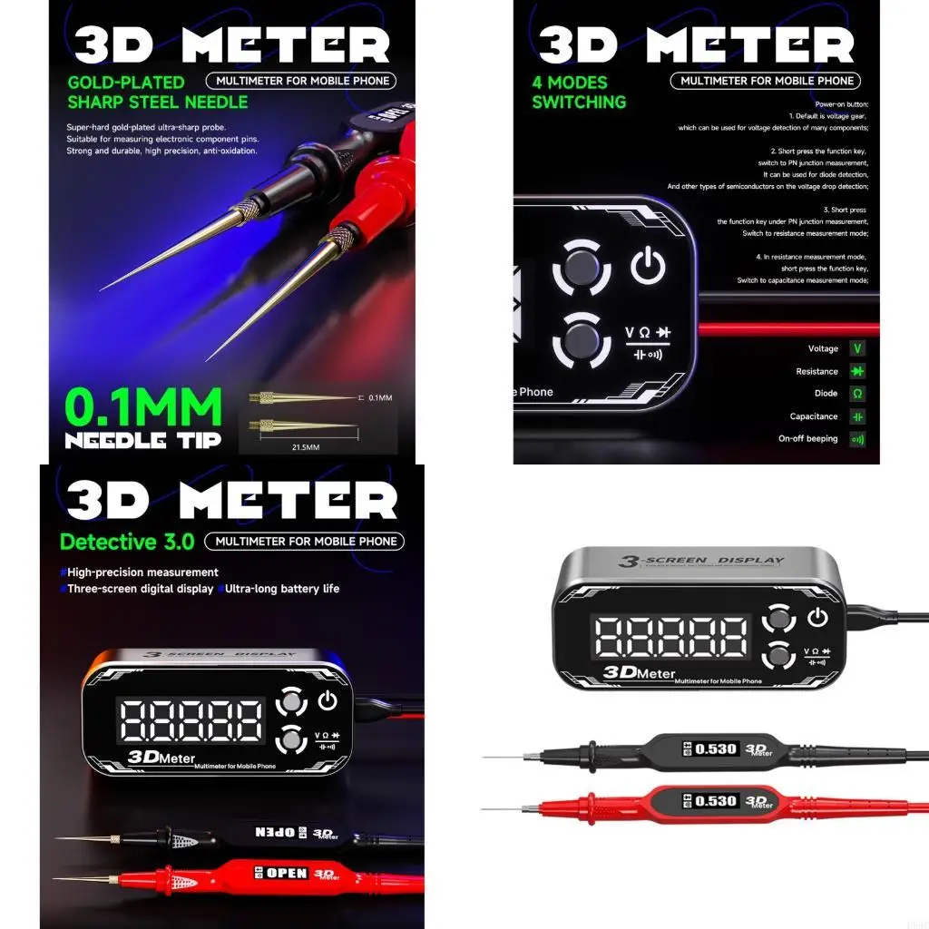 

H58C Digital Multimeter 0.0001 Resolution Capacitance Resistance Testing