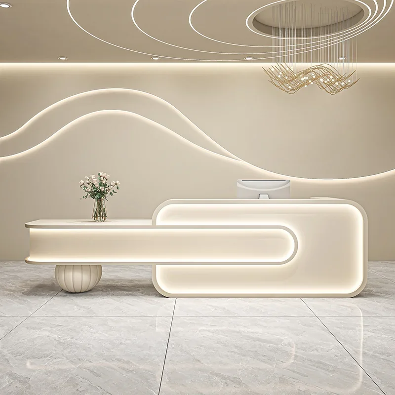 Italian Style Beauty Salon Reception Desks Clothing Store Luxury Simplicity Reception Desks Designer Furniture Receptionen HBRD