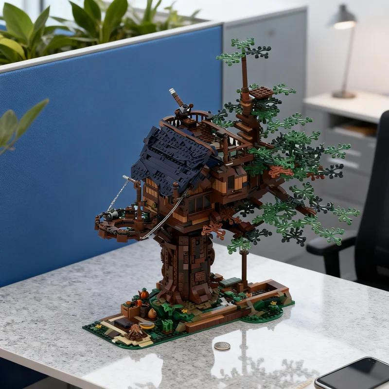 2374pcs MOC New Life Tree House Ideas CUUSOO Model Building blocks Construction Christmas gifts toy creative DIY idea Assemble