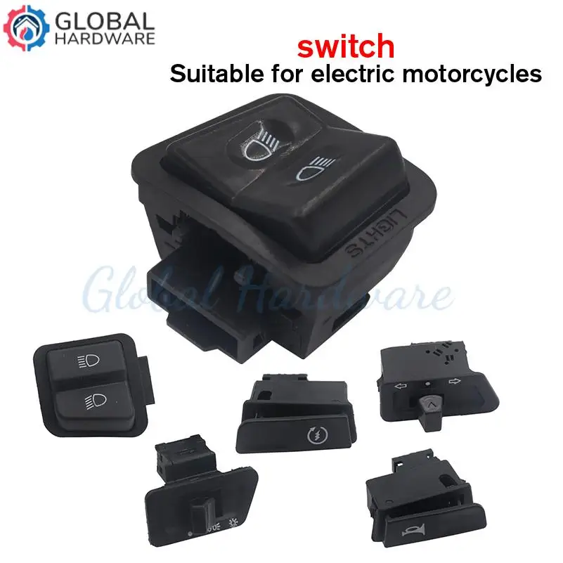 General Purpose Motorcycle Start High/Low Beam Light Headlight Horn Turn Signal Button Switches For Scooter ATV Moped Part