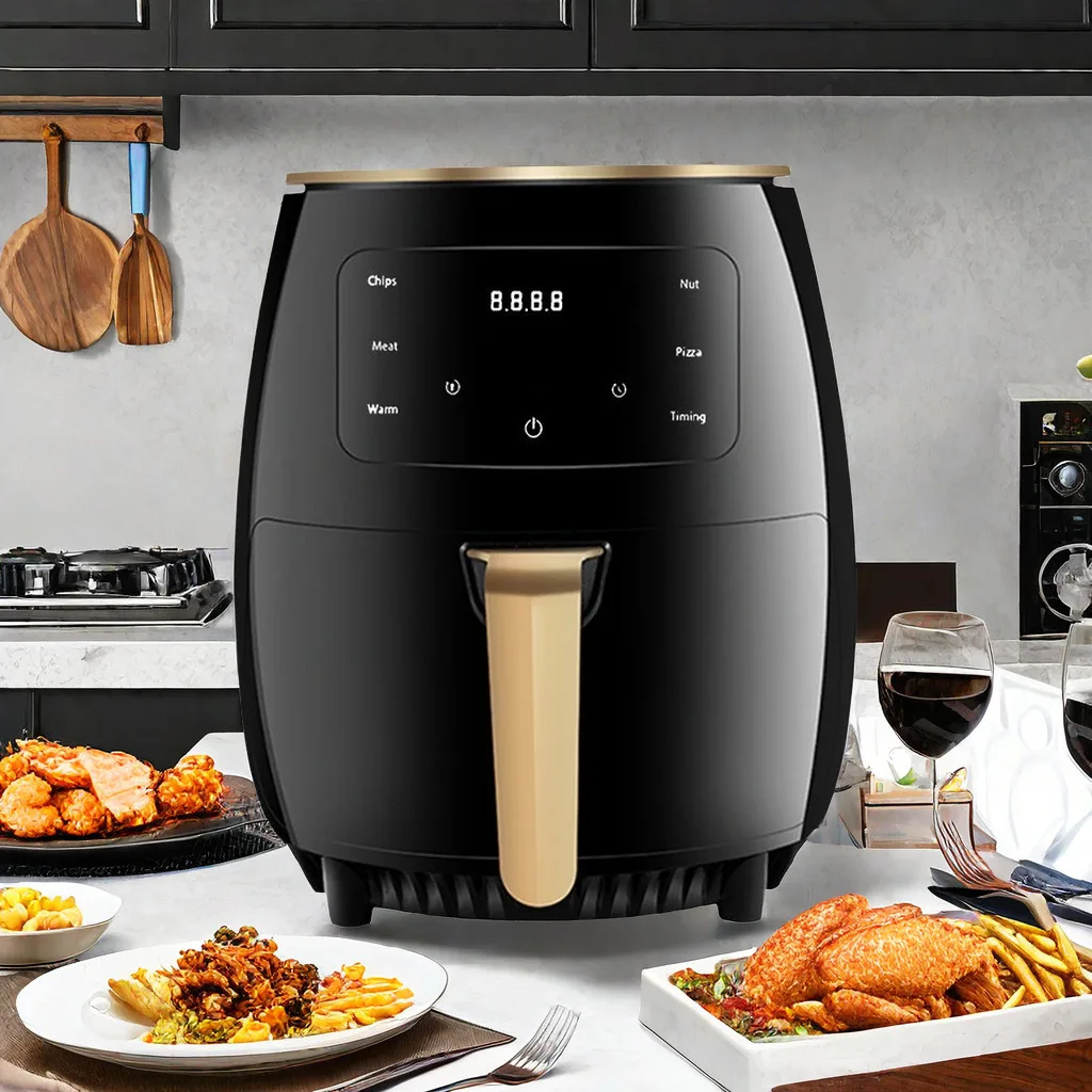 Customized Household 220V 1500W Silver Crown Air Fryer Electric 4.5L Healthy Digital Air Fryer Smart Air Fryer