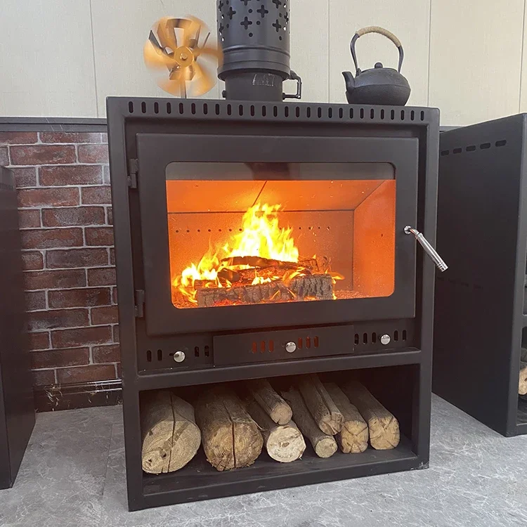 Heating-equipment Bio Fuel Wood Fireplace Indoor Wood Burning Fireplace Cast Iron Wood Stove China Industry