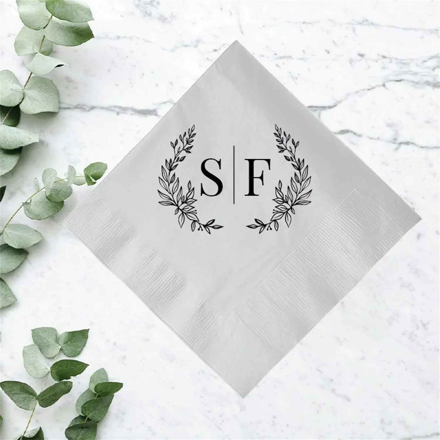 

50 PCS Custom Wedding Napkin Favors, Personalized Wedding Napkin Favors, Custom Wedding Favors, Custom Wedding Paper Napkins Fav
