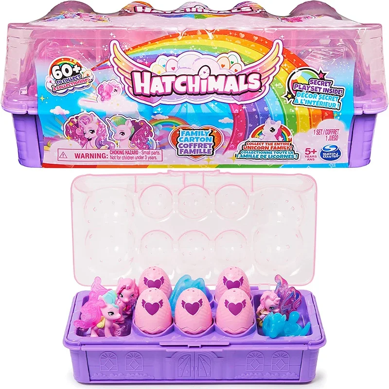 Hatchimals-оригинальные картонные Фигурки для девочек, единороги, коллекционные игрушки, семейный подарок на день рождения сюрприз