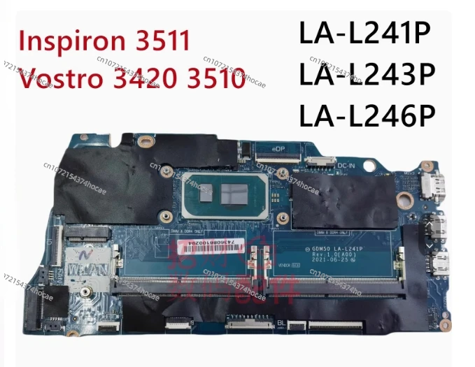 For DELLinspiro3511 main board vostro3420 3510 LA-L241P 246P 243P