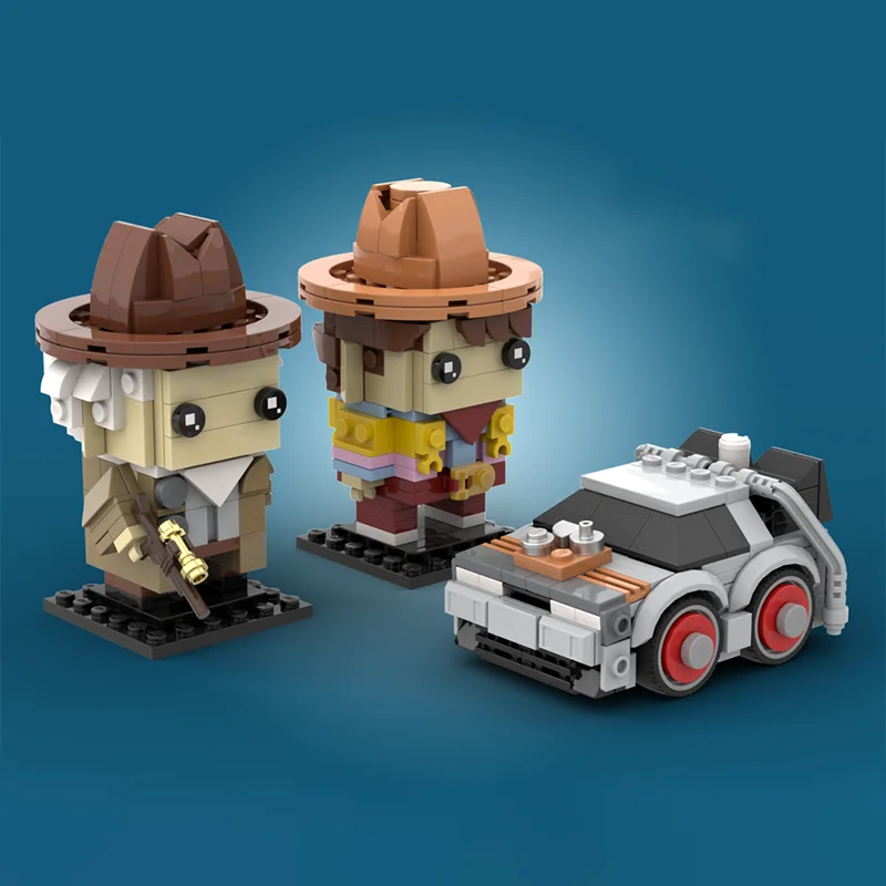 454PCS MOC DIY Education Model Building Blocks - Backs to the Futures Part III Bundle, Creative Building Toy for Kids and Adults