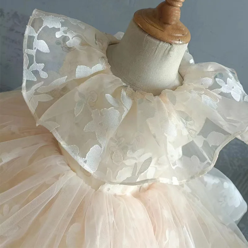 Robe princesse à gros nœud pour fille, tutu pour enfant en bas âge, robe de soirée, robe de Rhd'anniversaire, robes de mariage, robe de reconstitution historique