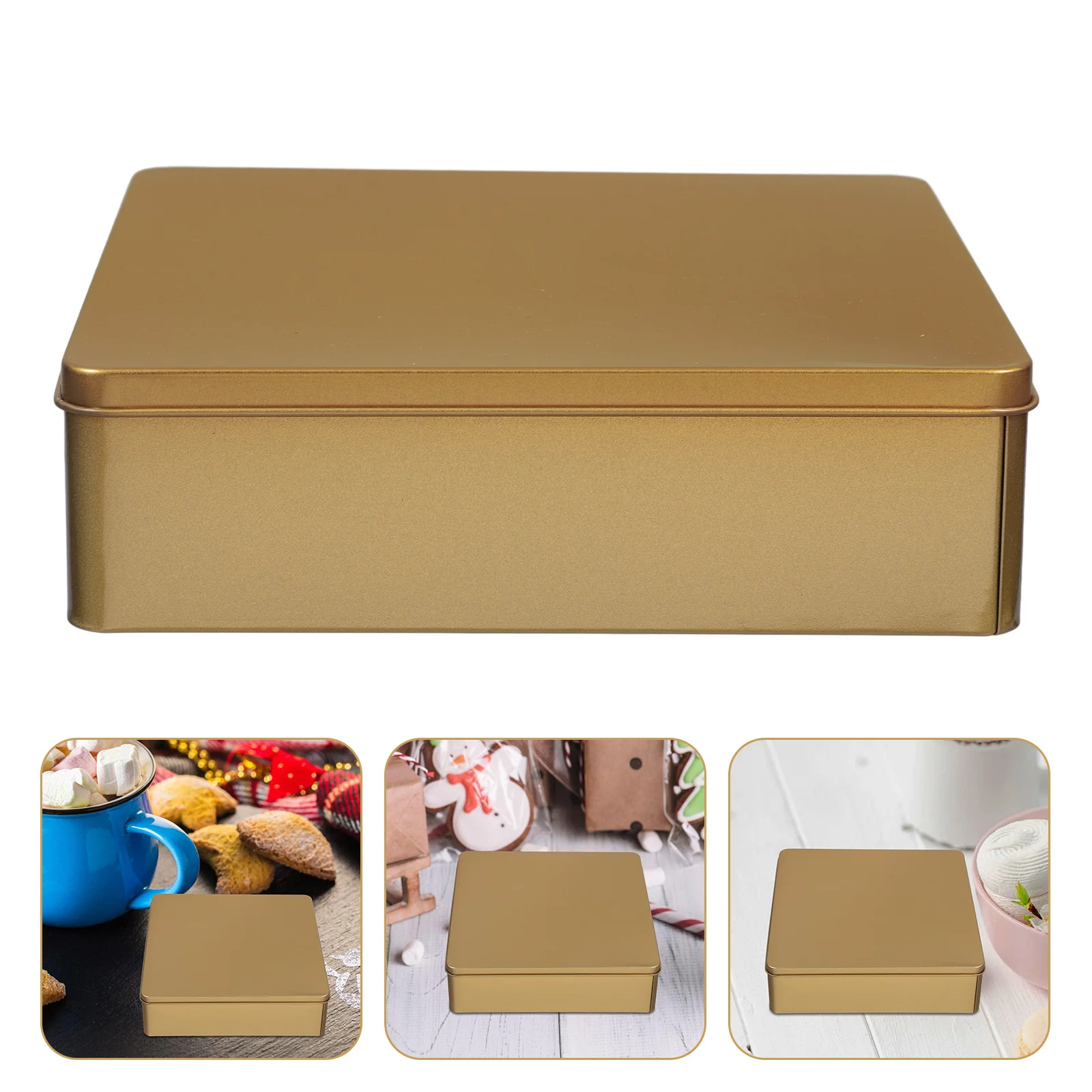 

Empty Can Iron Storage Box Gift Boxes Cookie Tins with Lids for Packing Giving Tinplate