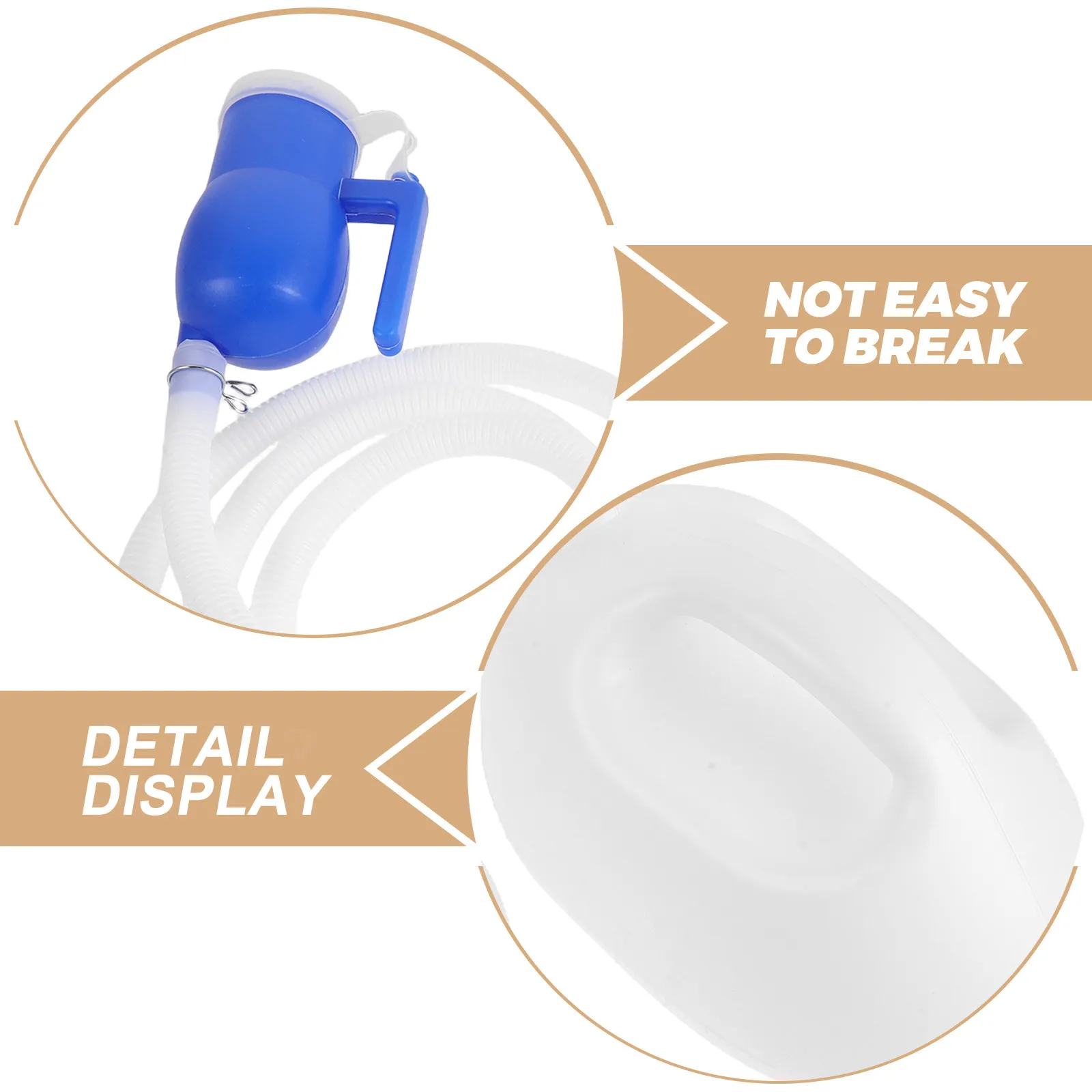 3000Ml Male Bedside Urinal Bottle Large Capacity Spill Proof Portable with Soft Extension Tube for Men Elderly Hospital Travel