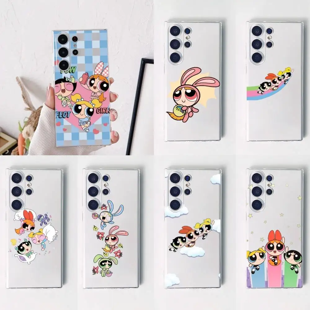 

The Powerpuff Girls Phone Case For SamsungS25,24,21,22,23,30,Ultra,20,Plus,Fe,Lite,Note,10,9,5G Transparent Cover