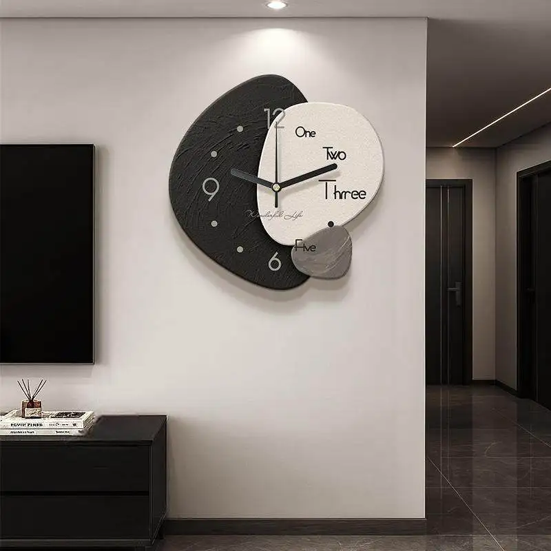 Light Clock House TV Background Wall Decorative Painting Living Room Mural Reloj Digital De Pared Digital Clock Modern