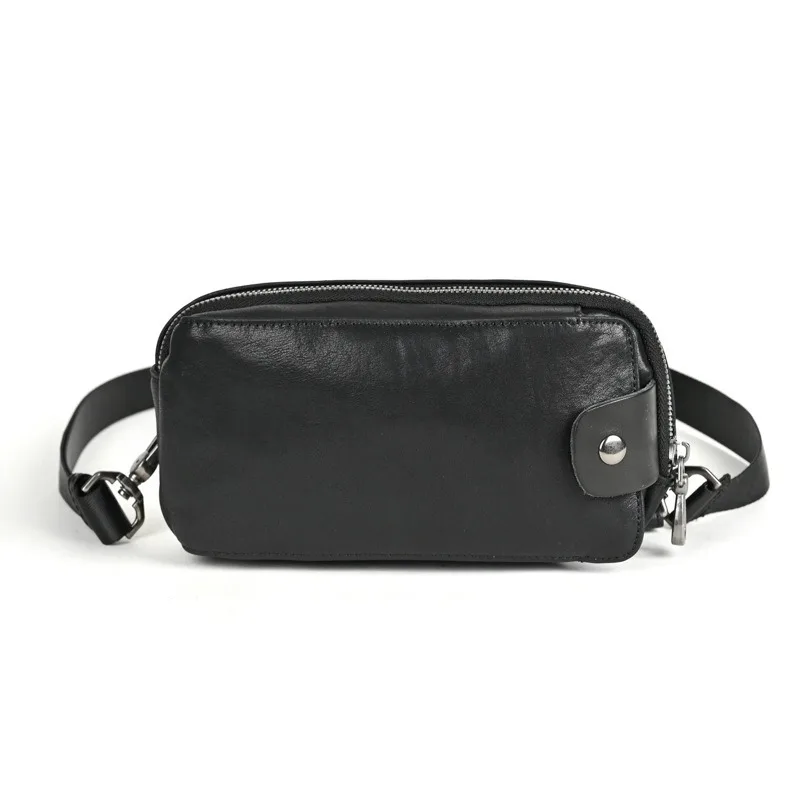 

Retro Leather Men's Shoulder Breast Bag First Layer Cowhide Multi-functional Outdoor Oblique Span Mobile Phone Bag