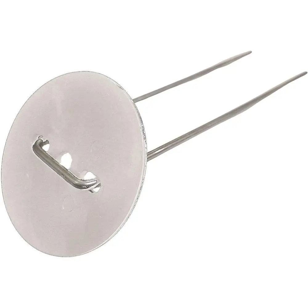 100 Pack White Ground Staples, Stakes, and Moisture Barriers with Weed Cover