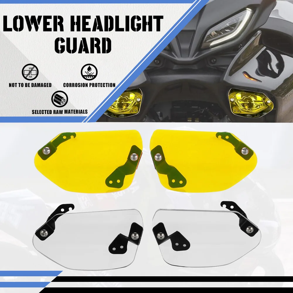 2024 9GT 9GT Lower Headlight Guard For Yamaha Tracer 900/GT 9/GT Auxiliary Projector Fog Light Protection Spotlight Shield Cover