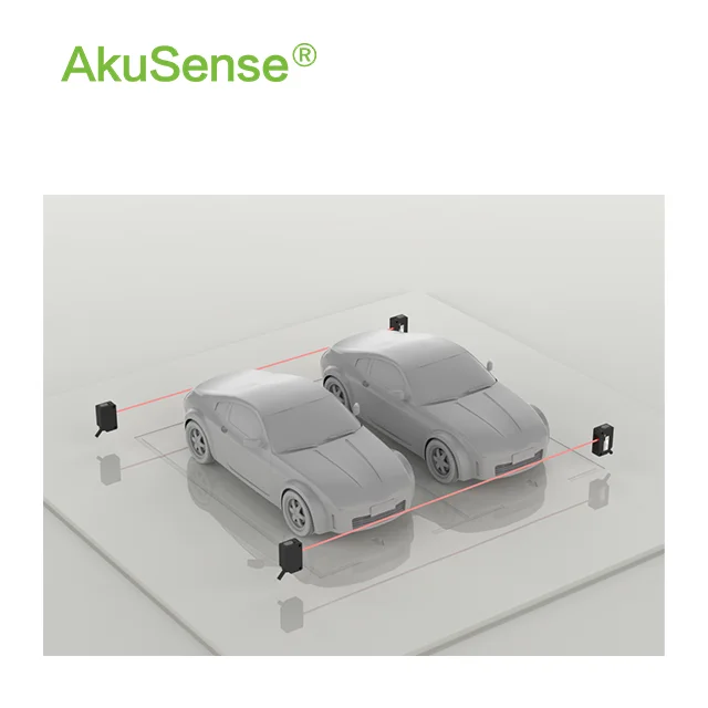 AKUSENSE PTN-B10NO نطاق 5-100 مم ضبط مستشعر كهروضوئي مربع منتشر أحمر ضوء الكشف البصري الصناعي على المصنع