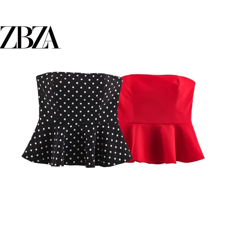 Elegant Nine-Point Short Skirt Style Tube Top Women's Fashion ZR Wind 4772001 Slim Fit Summer Season Versatile Short Length