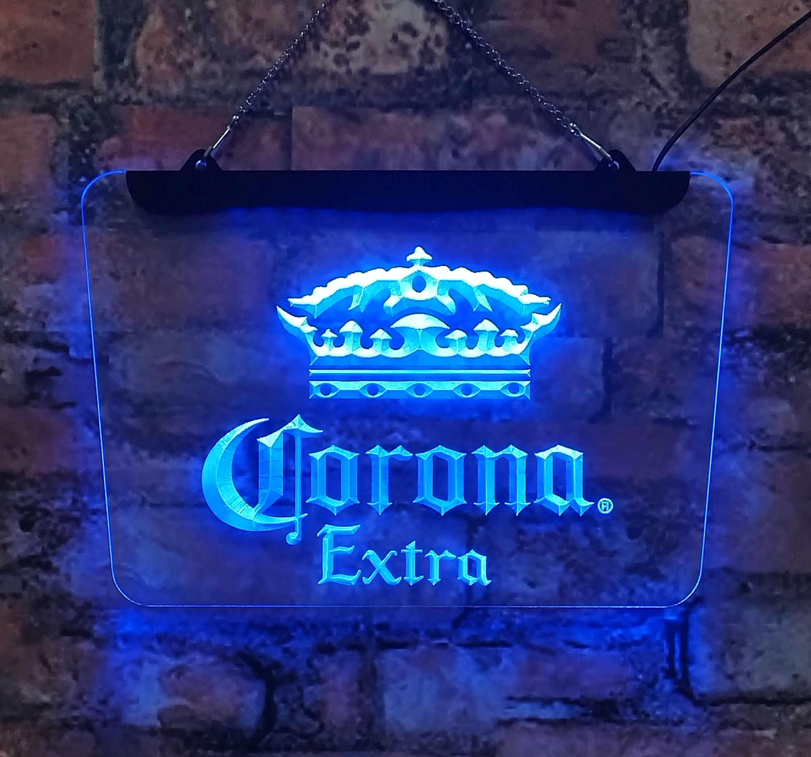 Corona Extra Beer Bar Pub Game Room LED neon sign Acrylic board Home Interior Decoration Wall Art Blue 20*30 for Shop Men's Cave