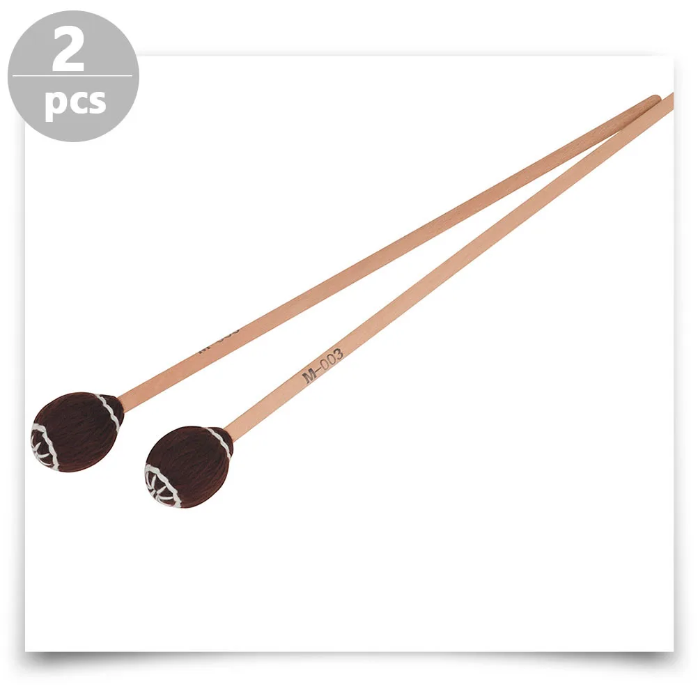 

2Pcs Marimba Mallets Maple Hammers Durable Crack-Resistant Smooth Surface Percussion Marimba Hammer Drum Mallet