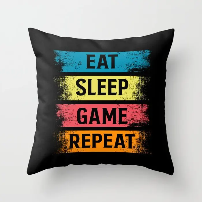 Home Decor Cushion Covers Video Game  Vintage Pillow  Sofa Bed Seat   Gaming Fan Cushions view 5