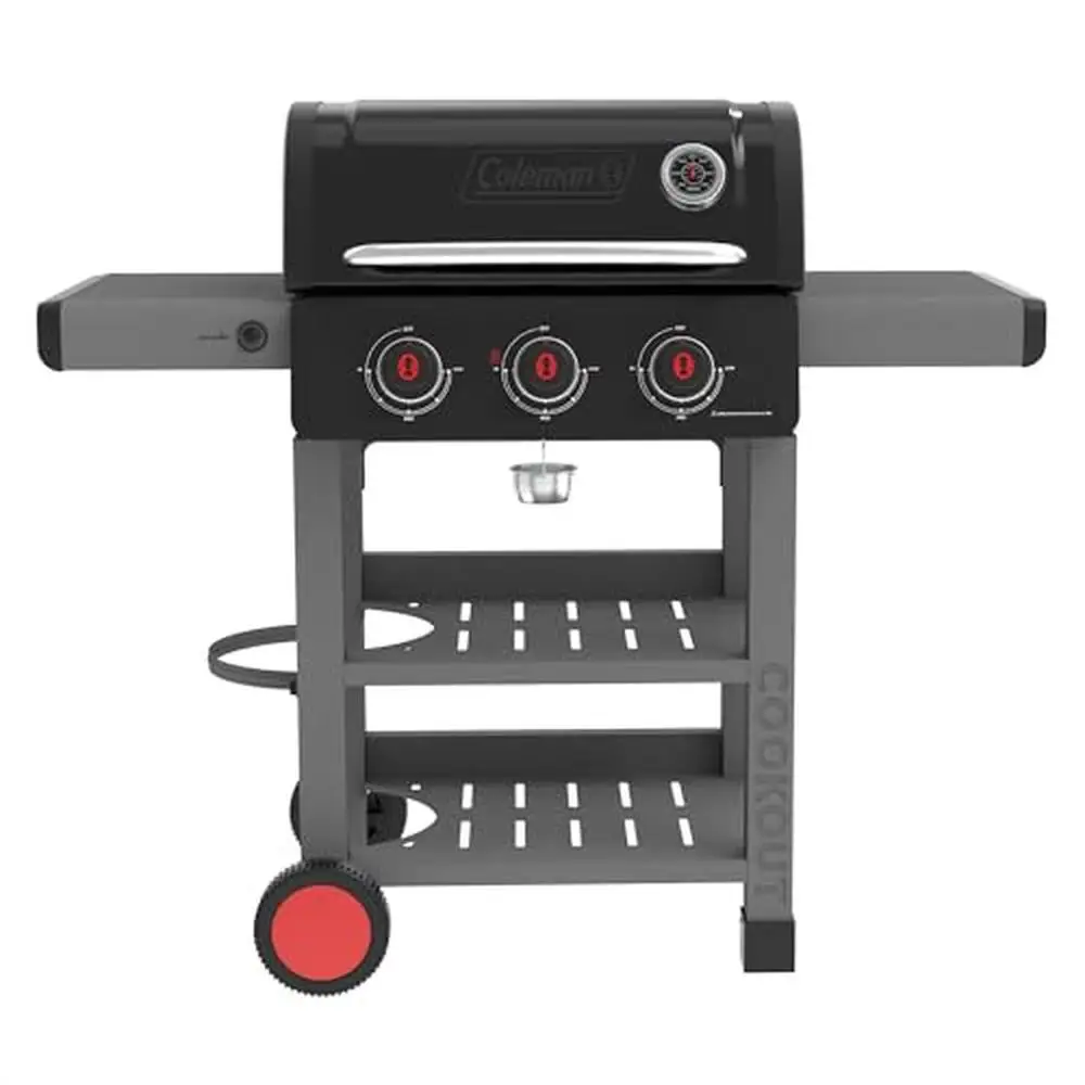 

Portable 3-Burner Propane BBQ Gas Grill with 31,500 BTU Power 535-Sq. In. Total Cooking Space Instastart Ignition and Storage