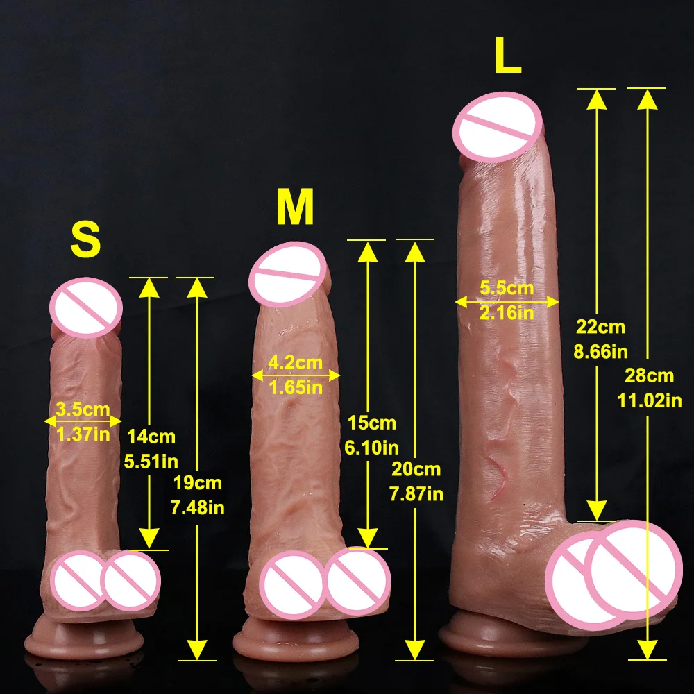 Soft Sexy Huge Dildo Skin Feeling Realistic Penis Sex Toys for Women Big Dicks Double Layersilicong  Suction Cup Anal stimulator