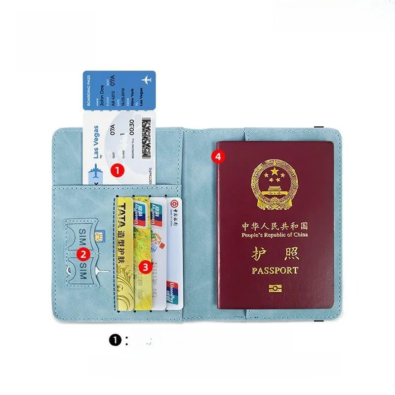 Travel Document Card Holder Protective Cover Secure Wallet International Journey Anti-Theft Bank ID Case Storage Solution