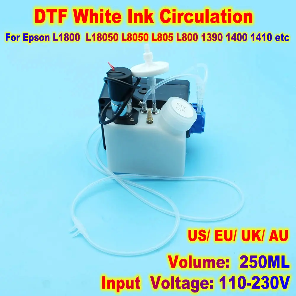 Imagem -06 - Tanque de Circulação de Tinta com Sitrer Ajustável Temporizador Controlado para Epson 1390 L805 I3200 Xp600 L18050 Dtf L1800 Branco