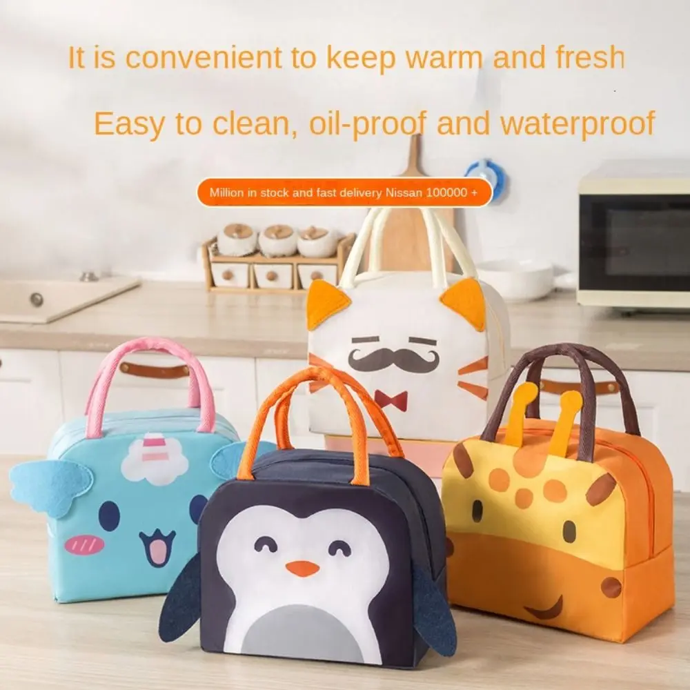 Oxford Cloth Cartoon Stereoscopic Lunch Bag Thermal Bag Portable Tote Food Small Cooler Bag Lunch Box Accessories Thermal