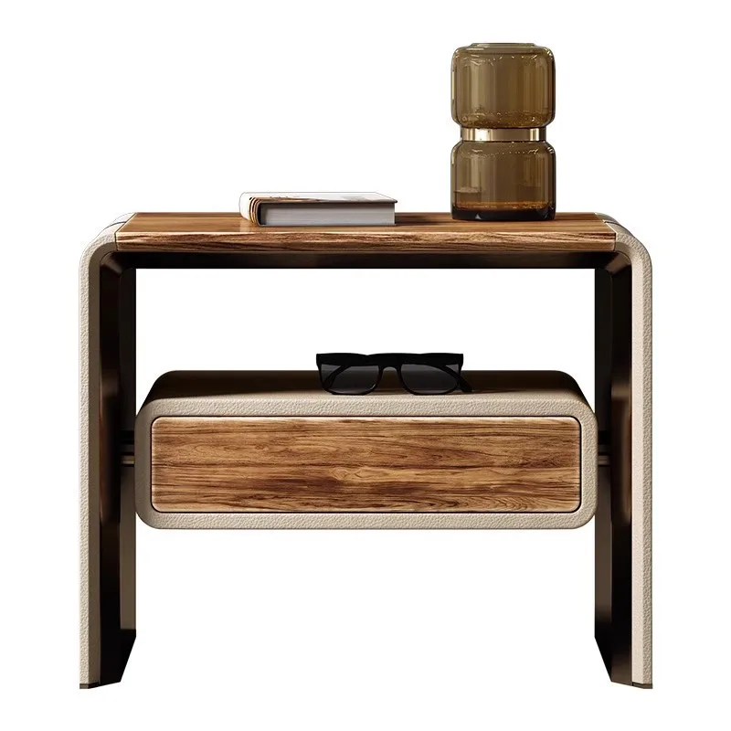 

Light luxury high-end bedside table Italian minimalist bedside table