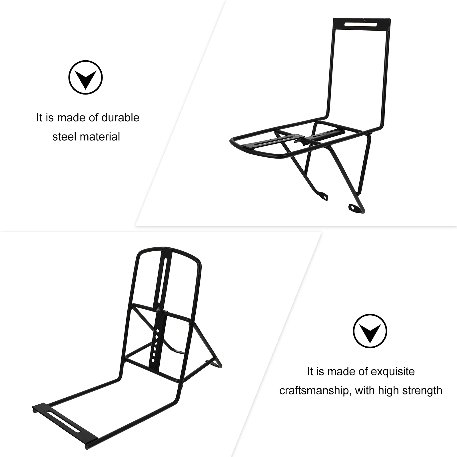 

Mountain Bike Shelves Steel Front Rack Durable Lightweight Compact Design Practical Accessory Bike Bracket Luggage Carrier